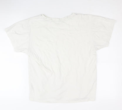 Champion Unisex White T-Shirt, Large, Casual Basic Wear
