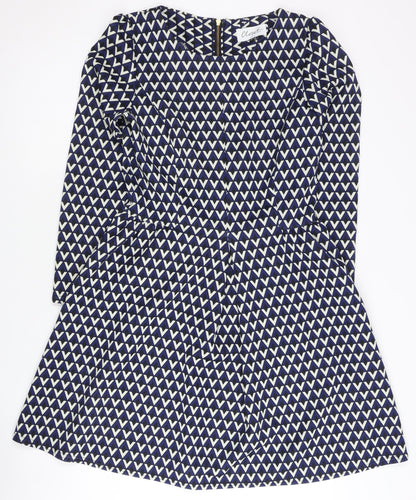 Closet London Women's Blue Geometric Dress Size 12