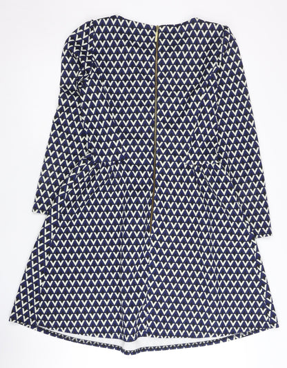 Closet London Women's Blue Geometric Dress Size 12