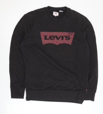 Mens UK Size S Levi's Black Pullover Sweatshirt