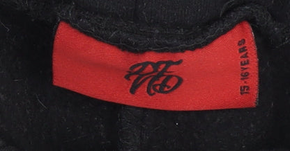 DFND Boys Black Sweat Shorts, Size 15-16, Casual Style