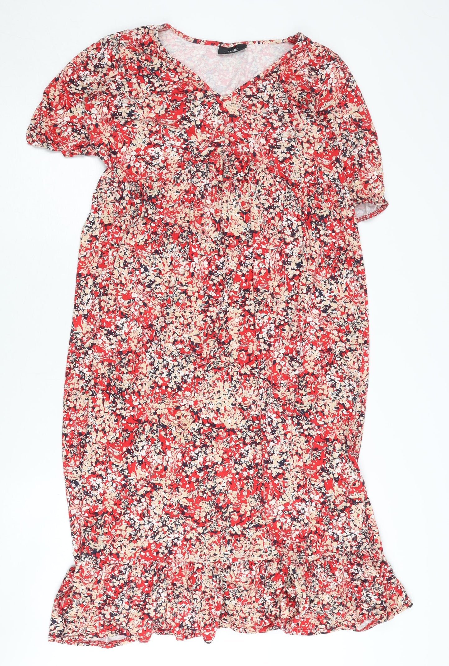 Wallis Women's Red Floral Dress Size 10