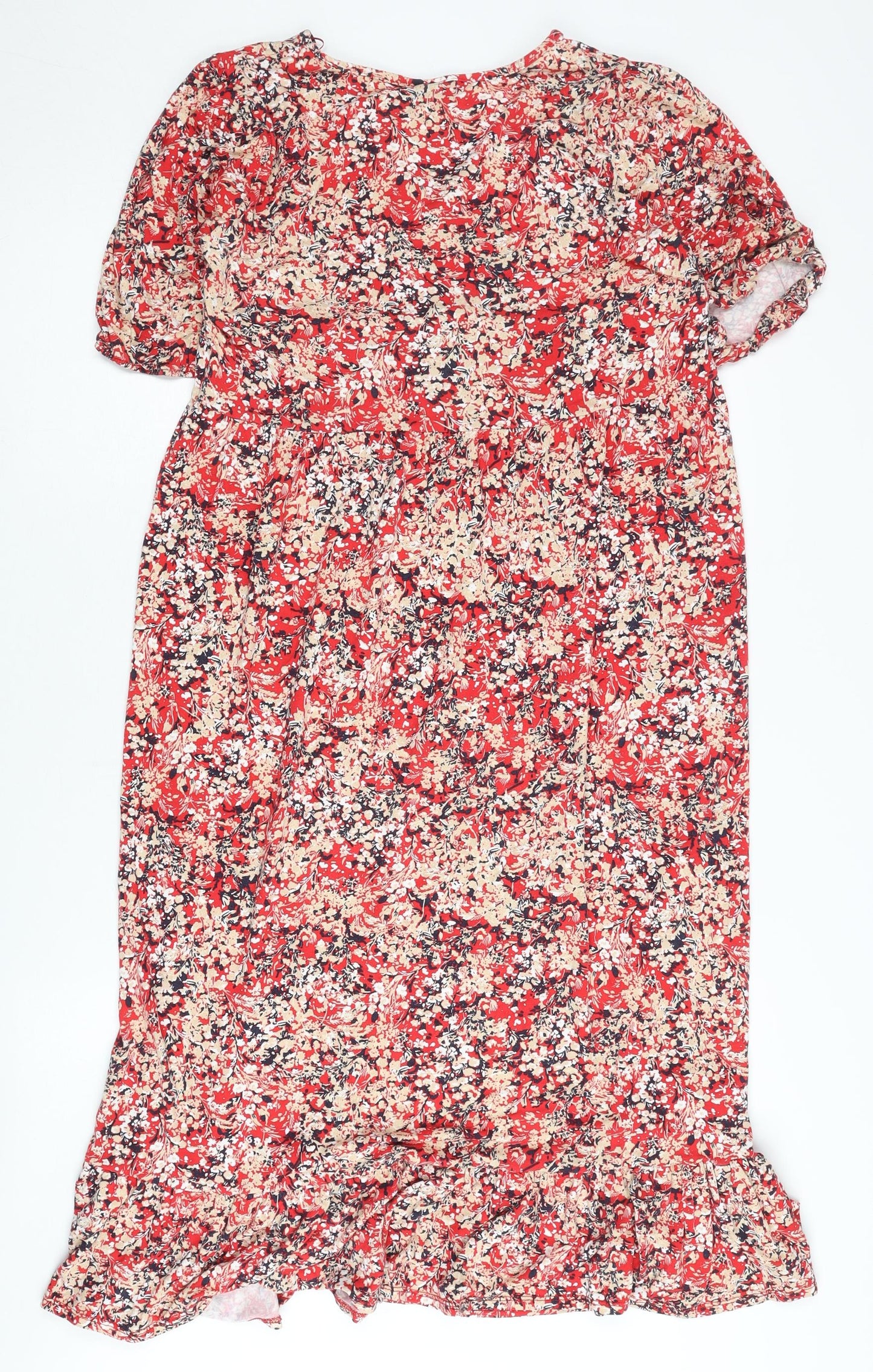 Wallis Women's Red Floral Dress Size 10