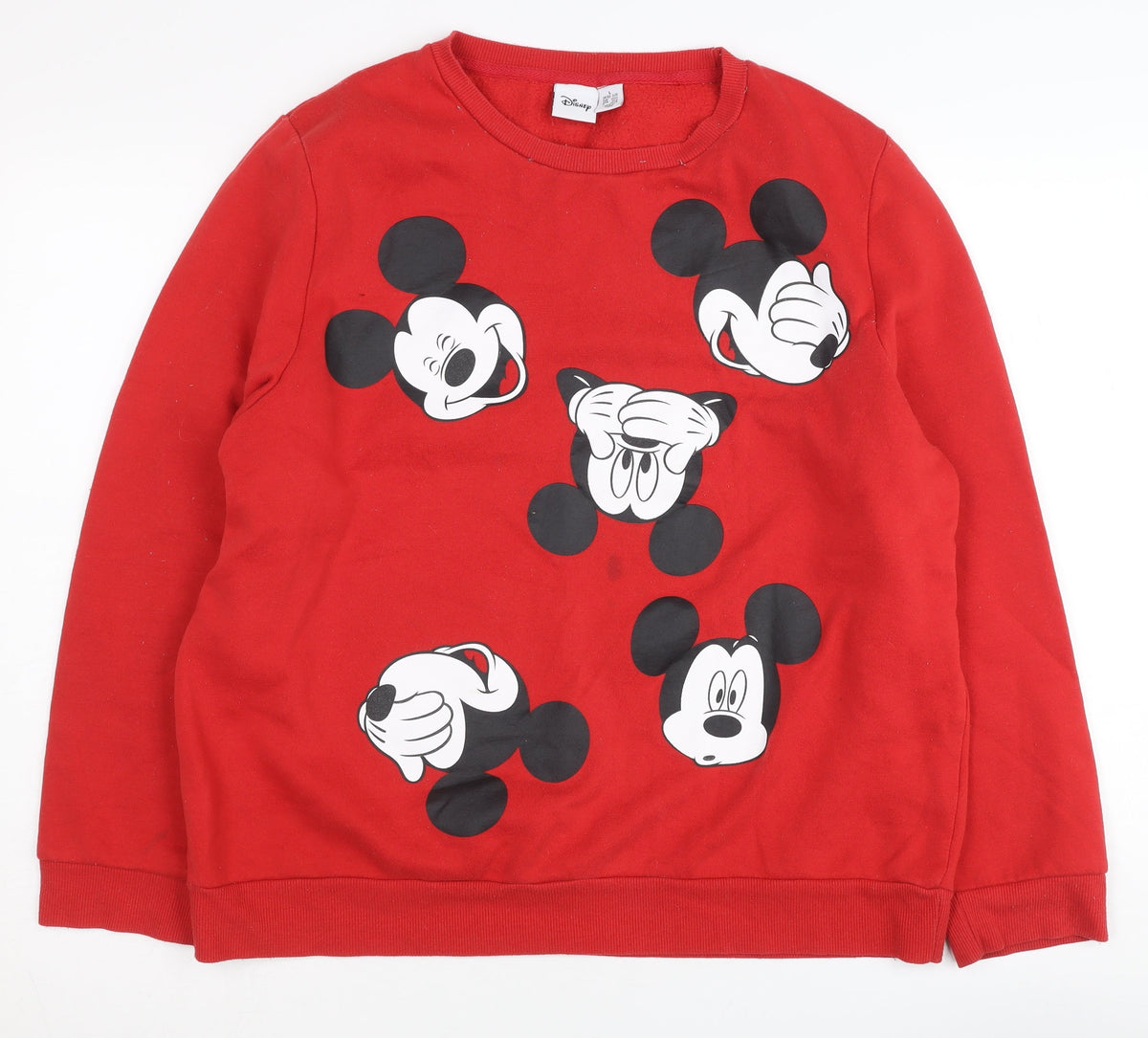 Front view of Disney Red Mickey Mouse Sweatshirt unisex l