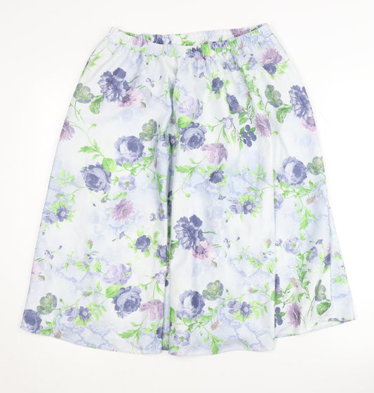 Damart Women's Multicoloured Floral Midi Skirt Size 14