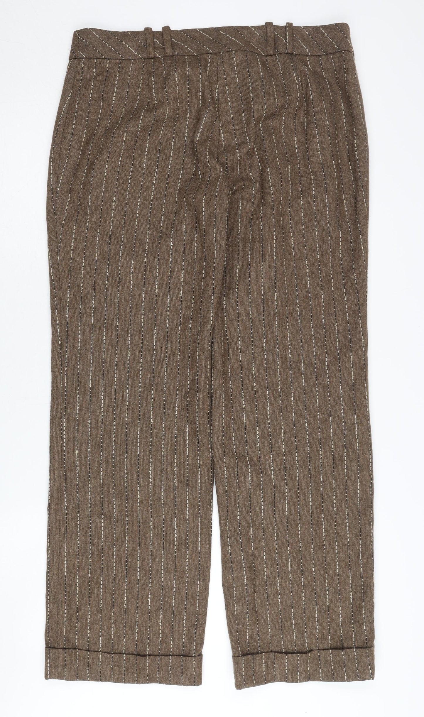 Elizabeth Emanuel Brown Striped Women's Trousers 14