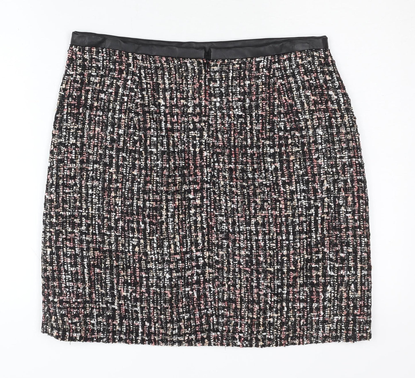 M&Co Women's Multicoloured Straight Pencil Skirt, Size 14