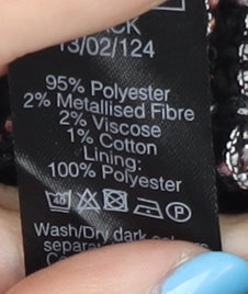 M&Co Women's Multicoloured Straight Pencil Skirt, Size 14