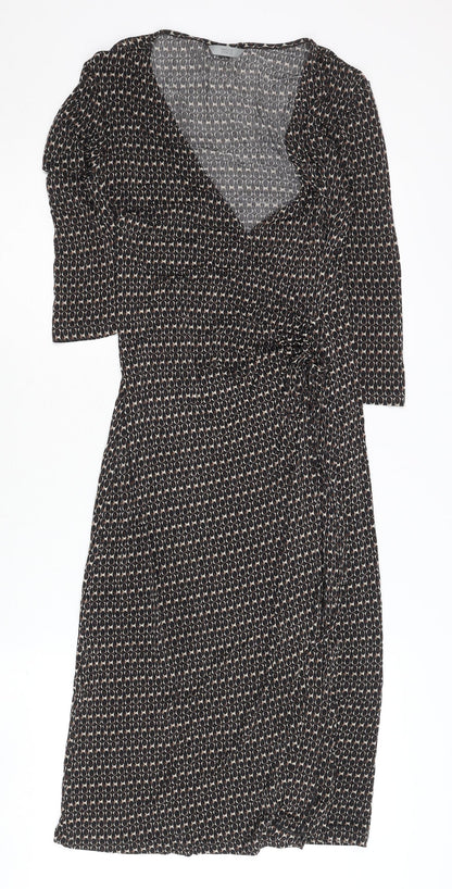 Marks and Spencer Women's Black Wrap Dress Size 10