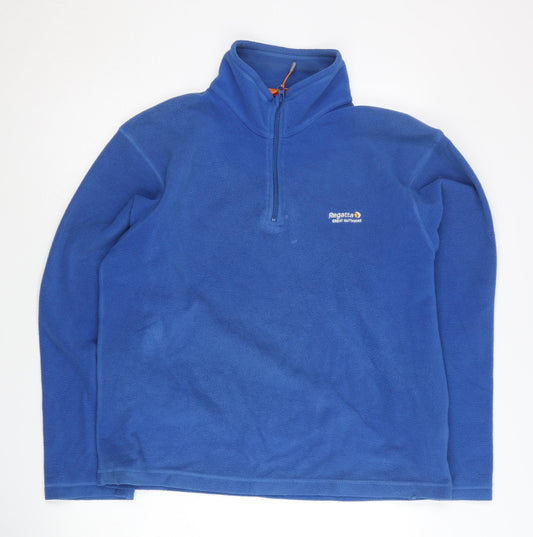 Mens UK Size M Regatta Blue 1/2 Zip Sweatshirt