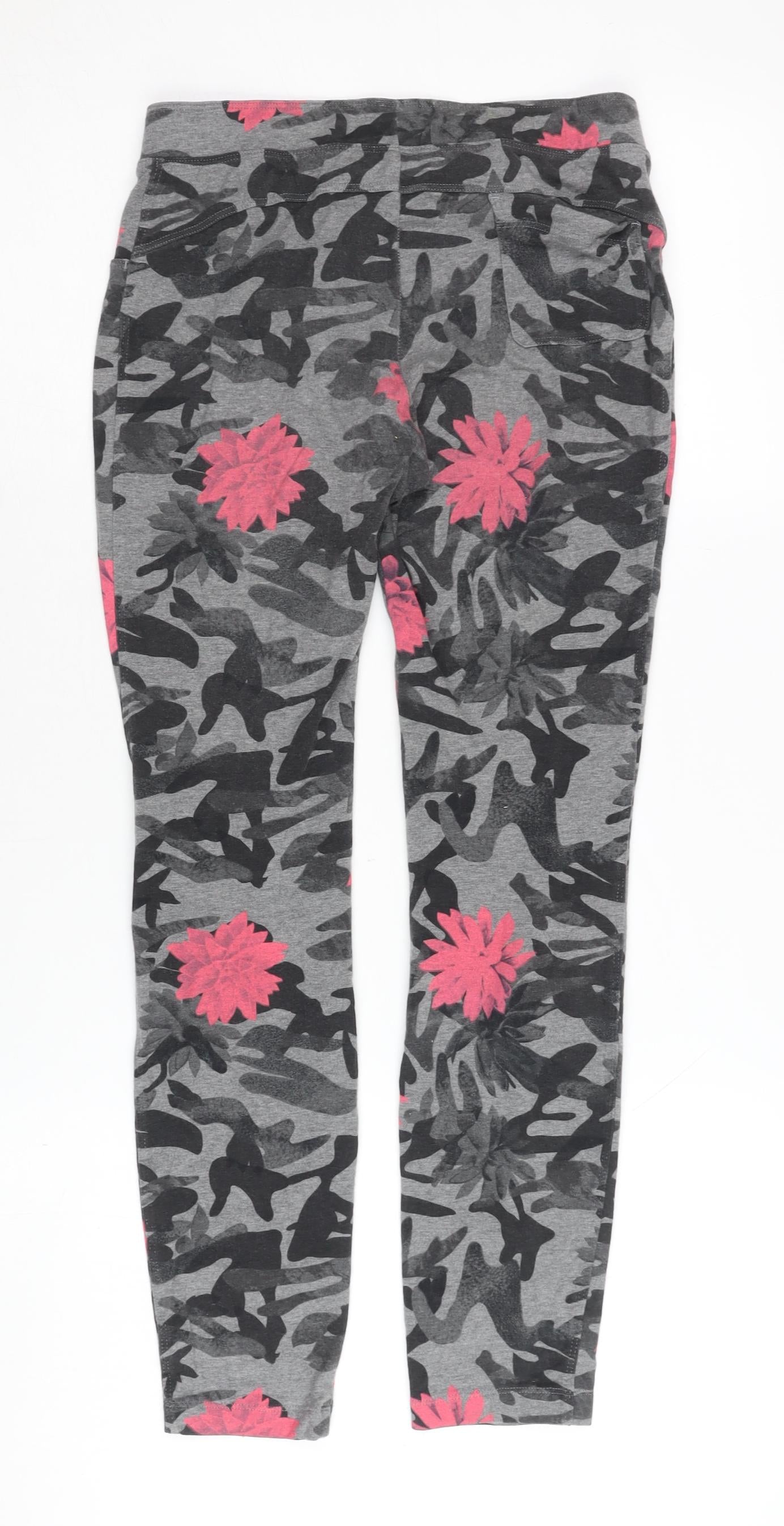Decathlon Women's Grey 3XS Camouflage Floral Leggings