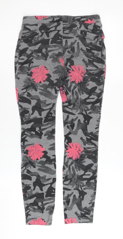 Decathlon Women's Grey 3XS Camouflage Floral Leggings