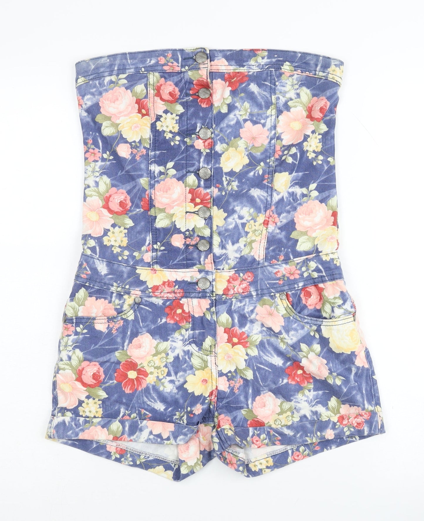 Parisian Women's Multicoloured Floral Playsuit - Size 10