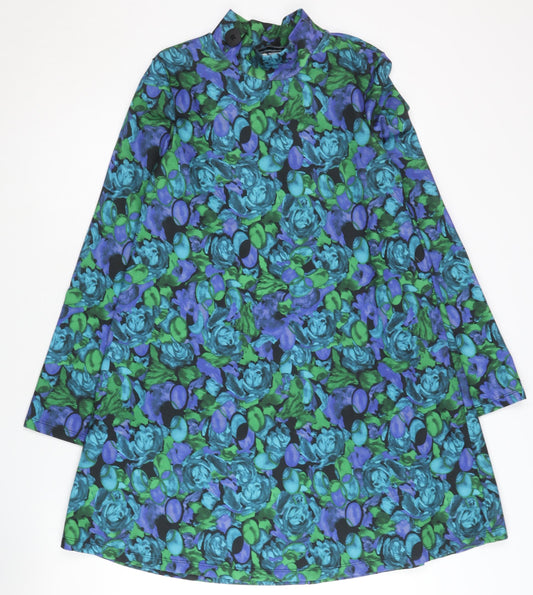 ZARA Women's Multicoloured Floral Dress Size 8