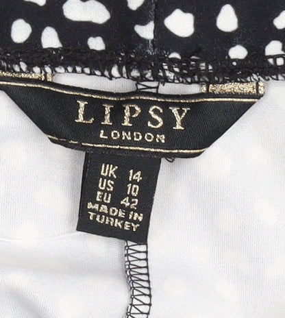 Lipsy Women's Black A-Line Skirt Size 14