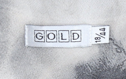 UK Size 18 Gold Black  Blouse