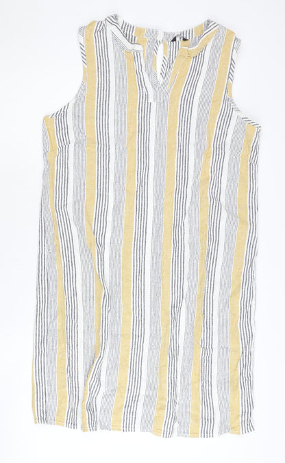 M&Co Women's Multicoloured Striped Dress Size 16