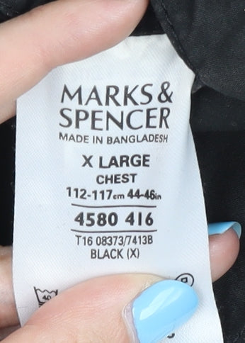 Mens UK Size XL Marks and Spencer Black Basic Jacket