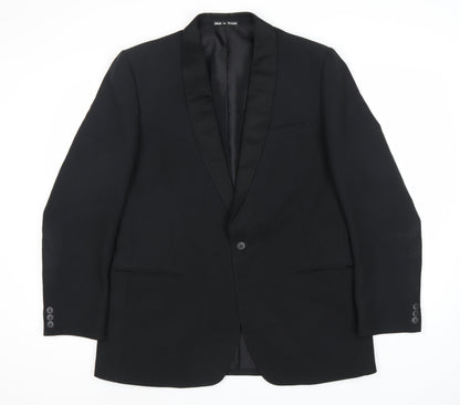 Mens UK Size 43 Dunn & Co Regular Black Suit Jacket
