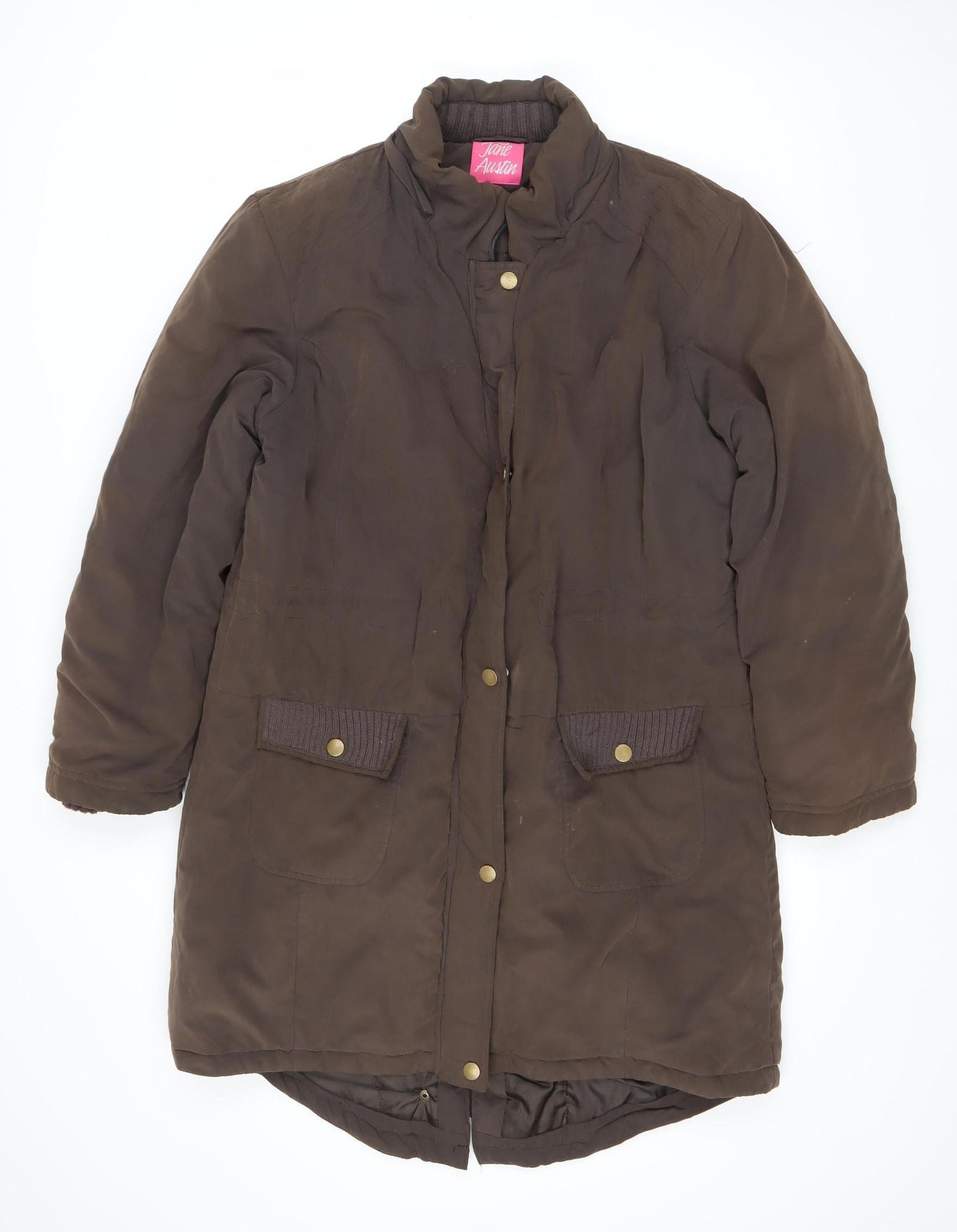 Women's Brown Insulated Polyester Jacket Size 16