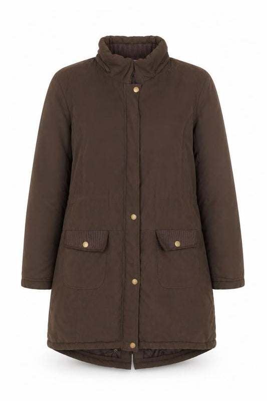 Women's Brown Insulated Polyester Jacket Size 16