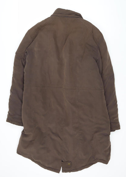 Women's Brown Insulated Polyester Jacket Size 16