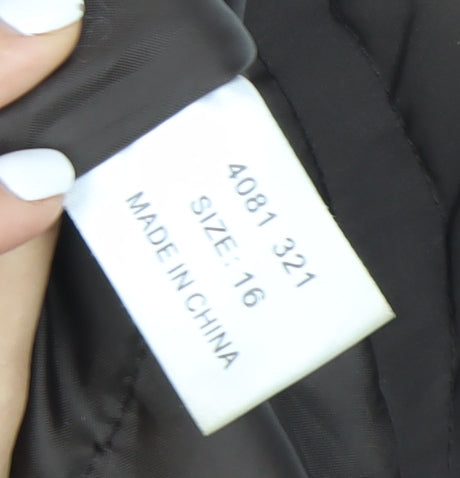 Women's Brown Insulated Polyester Jacket Size 16