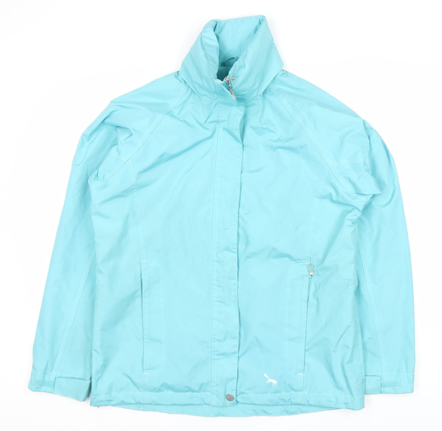 Womens UK Size M Outdoor Scene Blue Rain Coat Jacket