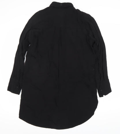 Womens UK Size UK 4 Topshop Black  Button-Up