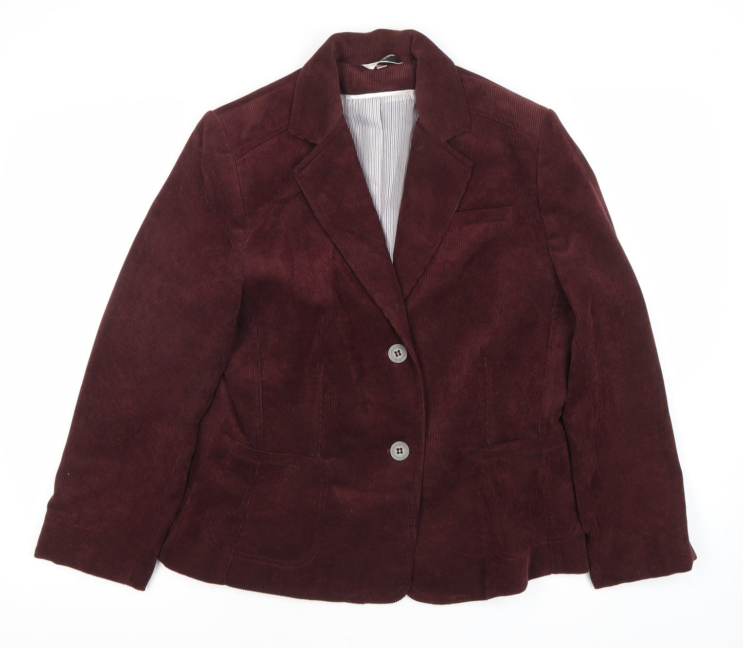 Klass Collection Women's Brown Blazer Size 14 Corduroy