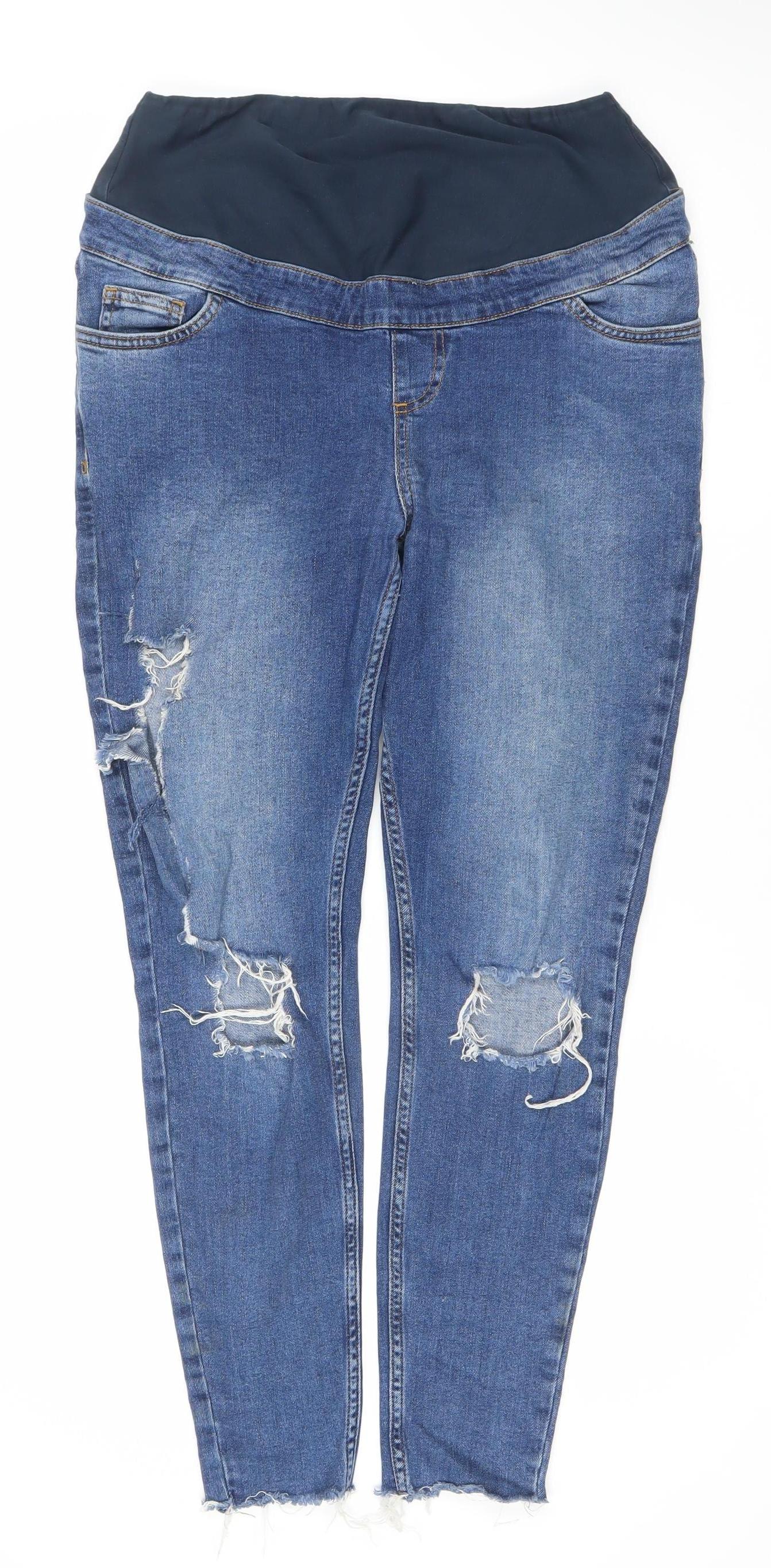 New Look Maternity Blue Skinny Jeans UK Size 12