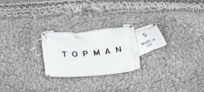 Topman Men's Grey Pullover Sweatshirt S