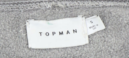 Topman Men's Grey Pullover Sweatshirt S
