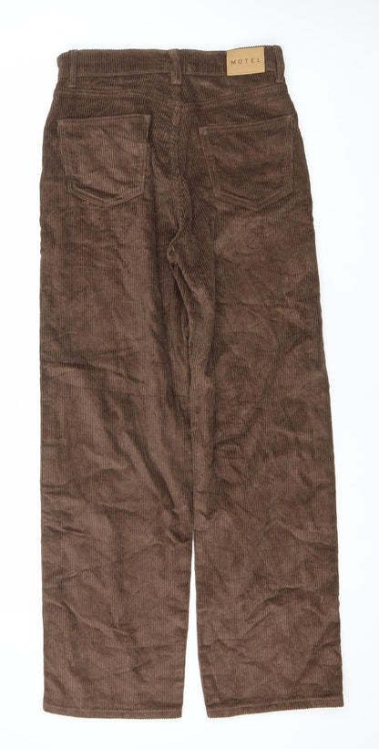 Womens UK Size 31 Motel Regular Fit Casual Brown Trousers