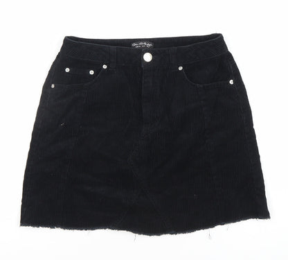 Miss Selfridge Women's Black Corduroy Skirt Size 6