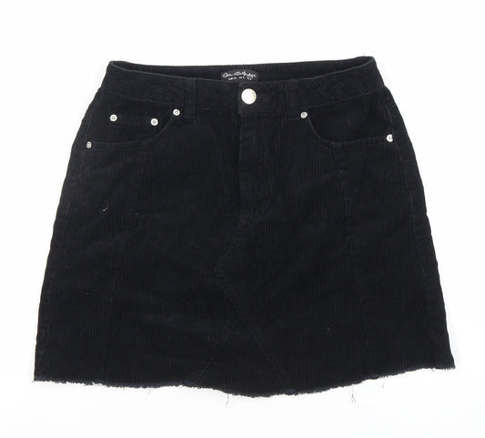 Miss Selfridge Women's Black Corduroy Skirt Size 6