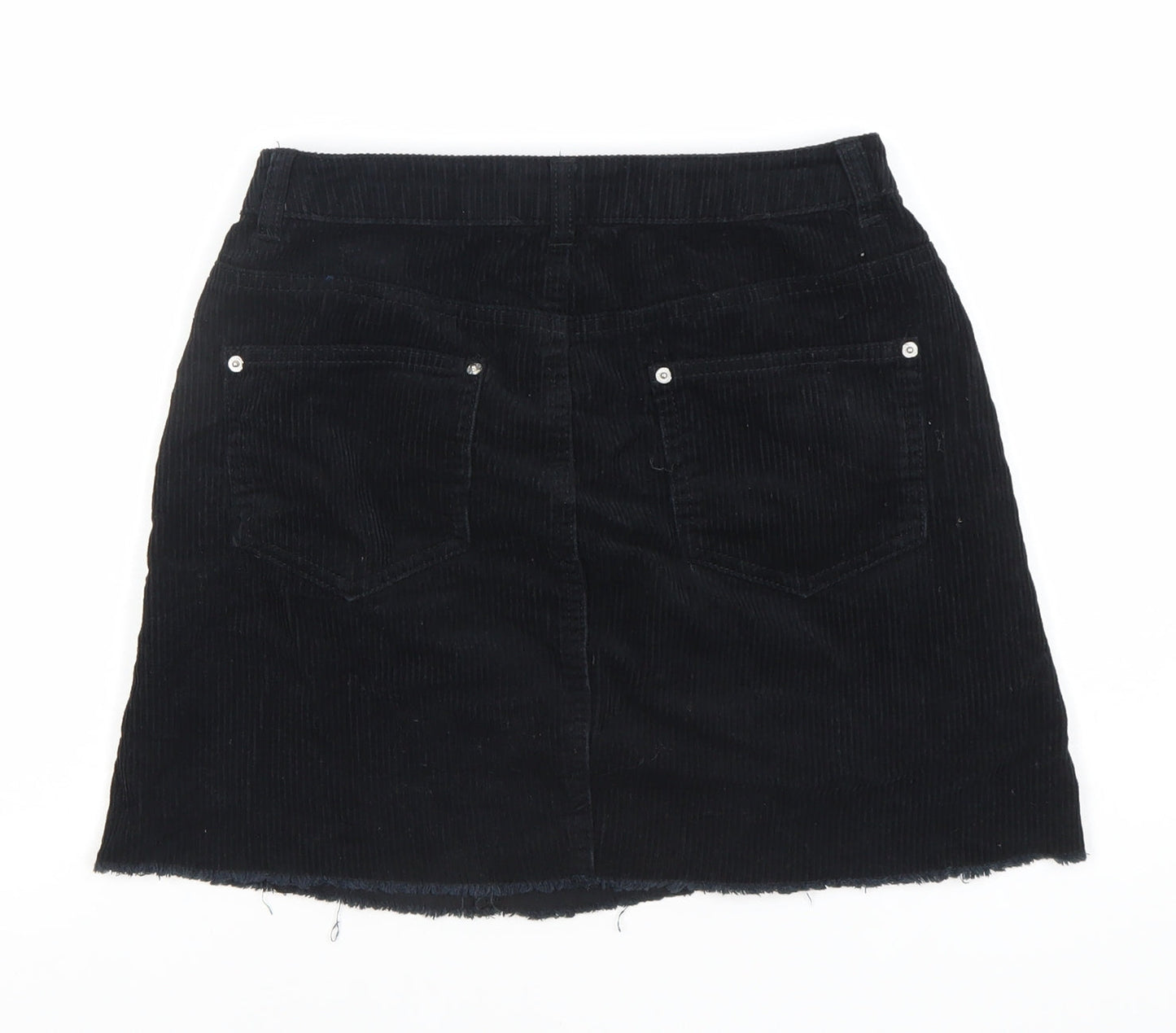 Miss Selfridge Women's Black Corduroy Skirt Size 6