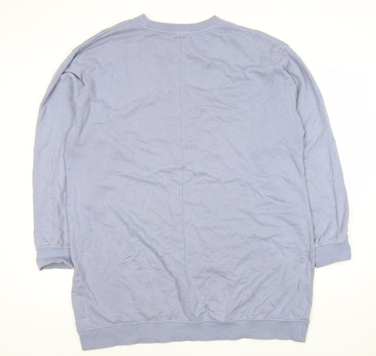 Womens UK Size 16 ASOS Design Blue Pullover Sweatshirt