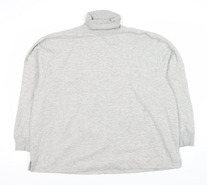 Weekday Unisex Grey Pullover Sweatshirt, Small, Roll Neck