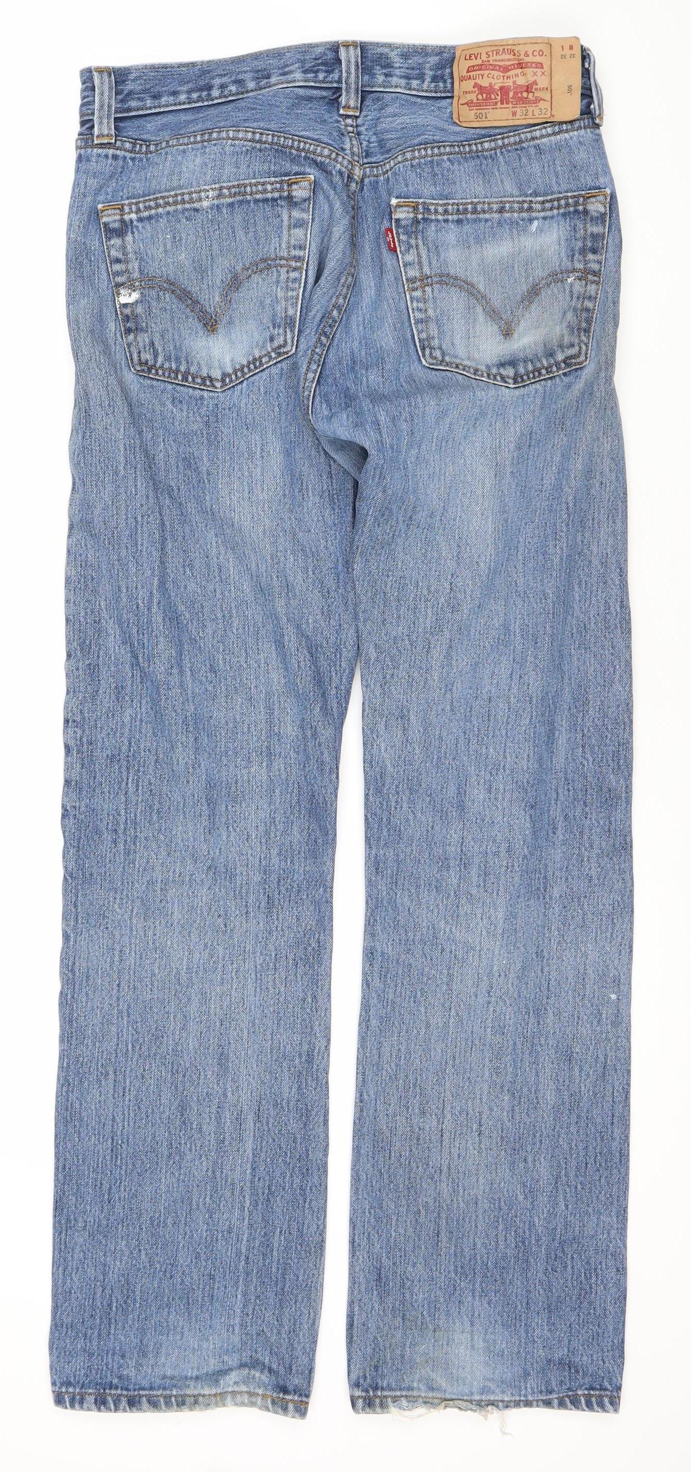 Levi Strauss & Co. Men's Blue Straight Jeans W32 L32