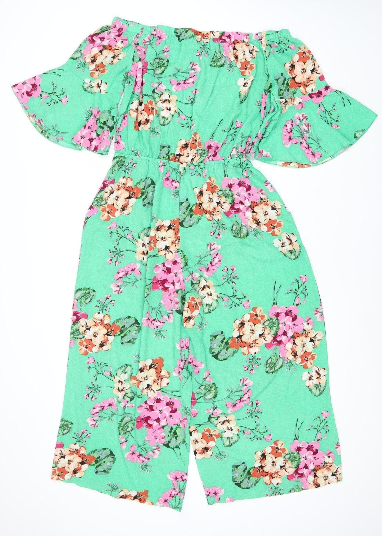 Quiz Women's Green Floral Off-Shoulder Jumpsuit 14