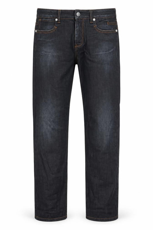 Front view of N°368 NFY women’s blue straight jeans, size UK 27