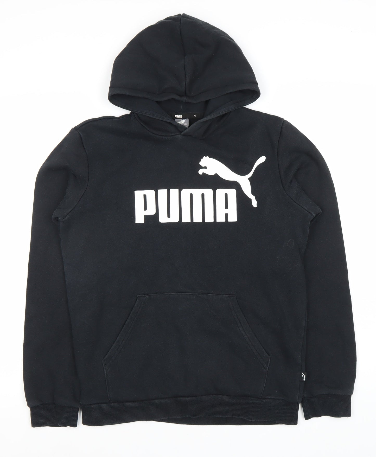 Puma Boys' Black Pullover Hoodie XL with Logo Accent