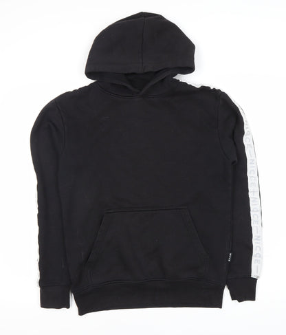 Mens UK Size XS NICCE Black Pullover Hoodie