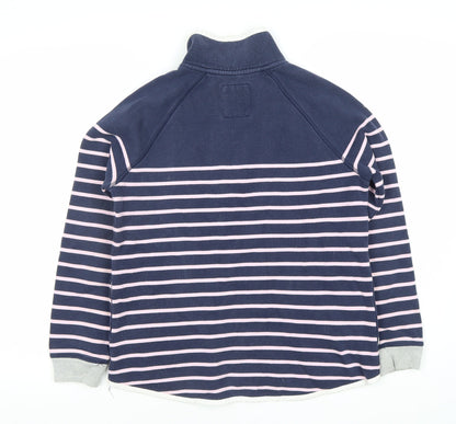 Crew Clothing Women's Blue Striped Pullover Sweatshirt 12