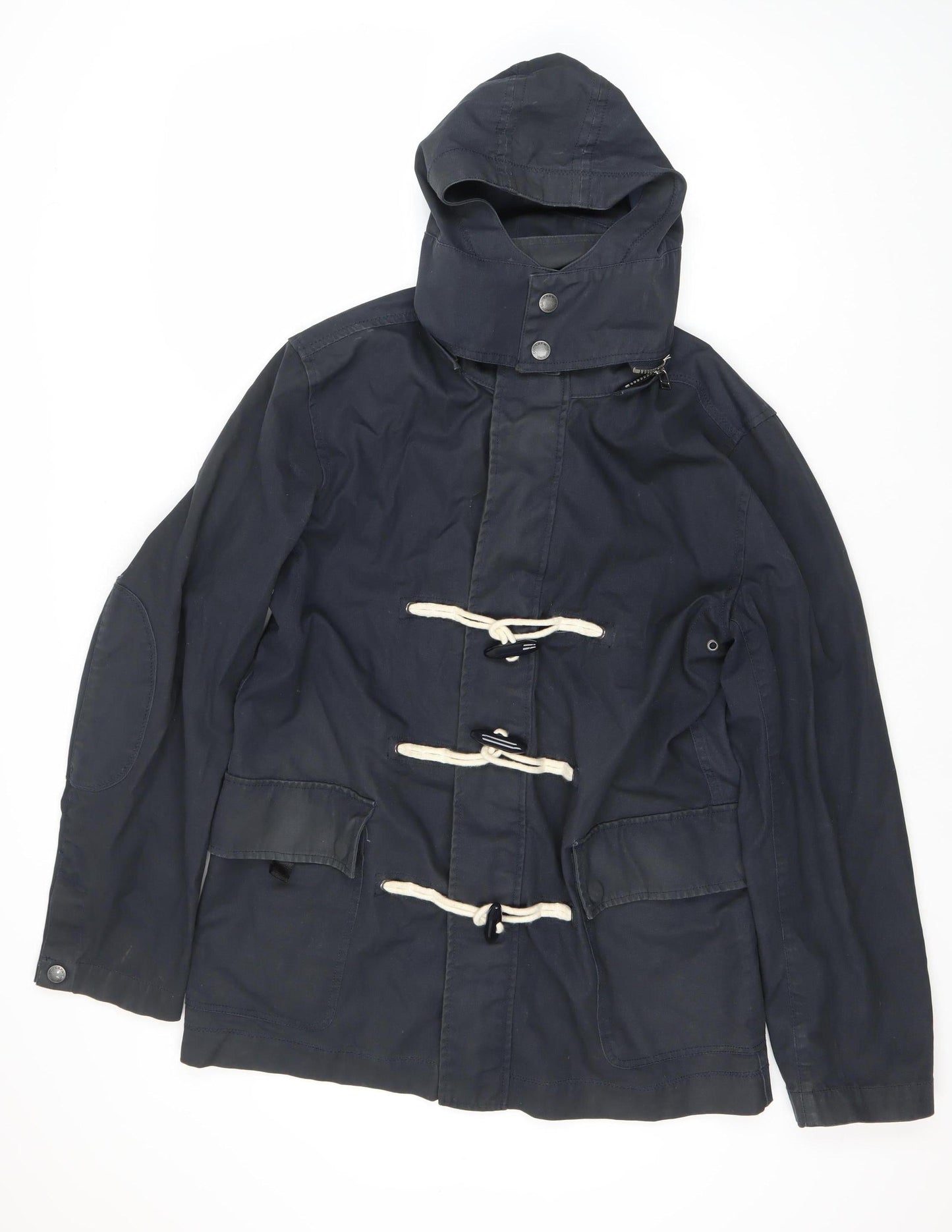Unisex Adults UK Size M Crew Clothing Co. Blue Duffle Coat