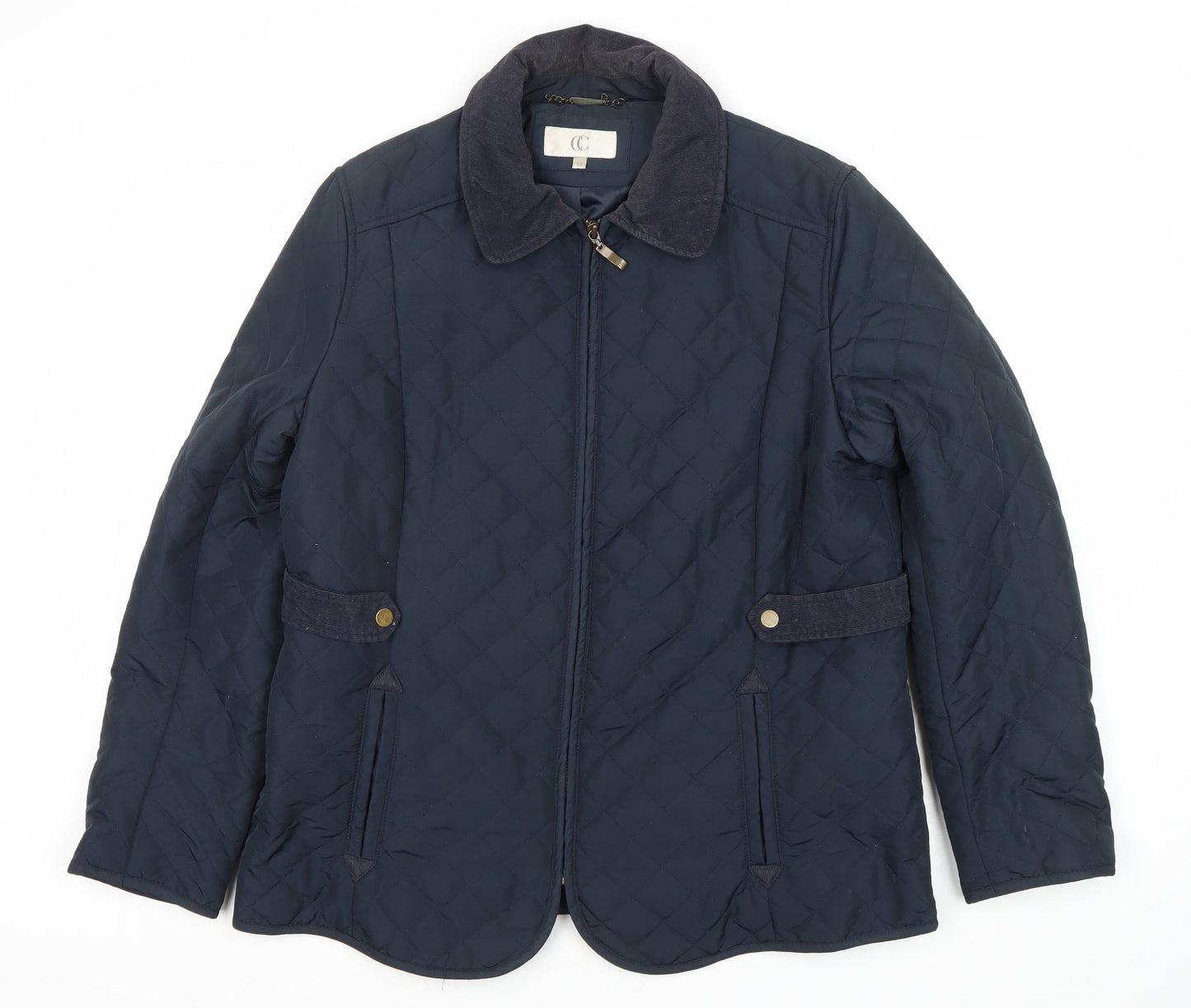 Womens UK Size 14 CC Blue Quilted Coat