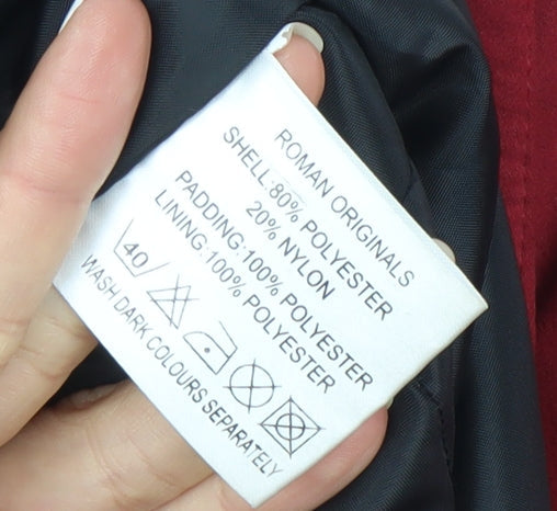 Roman Originals Women's Red Button Coat Size 12