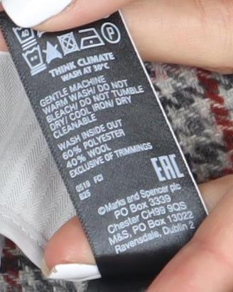 Marks and Spencer Women's Multi-Check Pencil Skirt 18