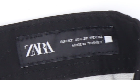 Zara Men's Black Straight Trousers Size 32